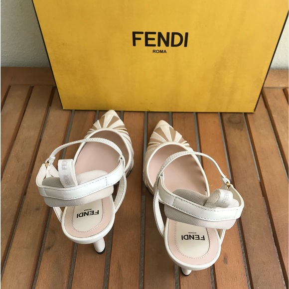 New Authentic FENDI Colibri Lite Mixed Media Pump - Picture 8 of 15